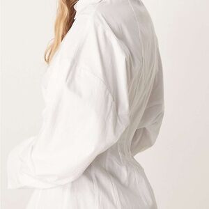Elegant White Long-Sleeve Blouse